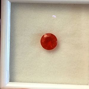 Brilliant red orange Mexican fire opal .69ct